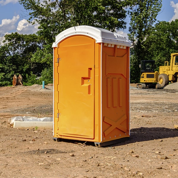 how often are the porta potties cleaned and serviced during a rental period in Hemingway